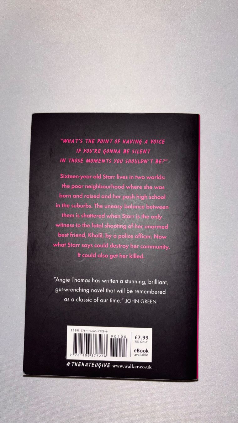 Libri: The Hate You Give, Angie Thomas, Englisch – Usato da Richterswil venduto da valeriemnr 1
