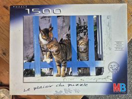 Puzzle 1500 pièces "Tendresse" chats dimensions 787x597mm