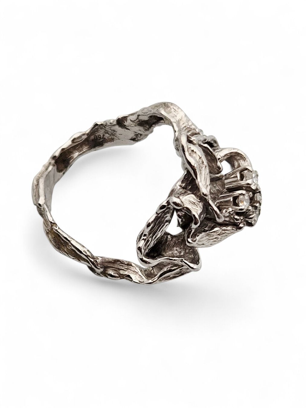 Gilbert Albert Ringe: Bague signée Gilbert Albert Or blanc 18K diamants – Gebraucht aus Clarens von Rimany 2
