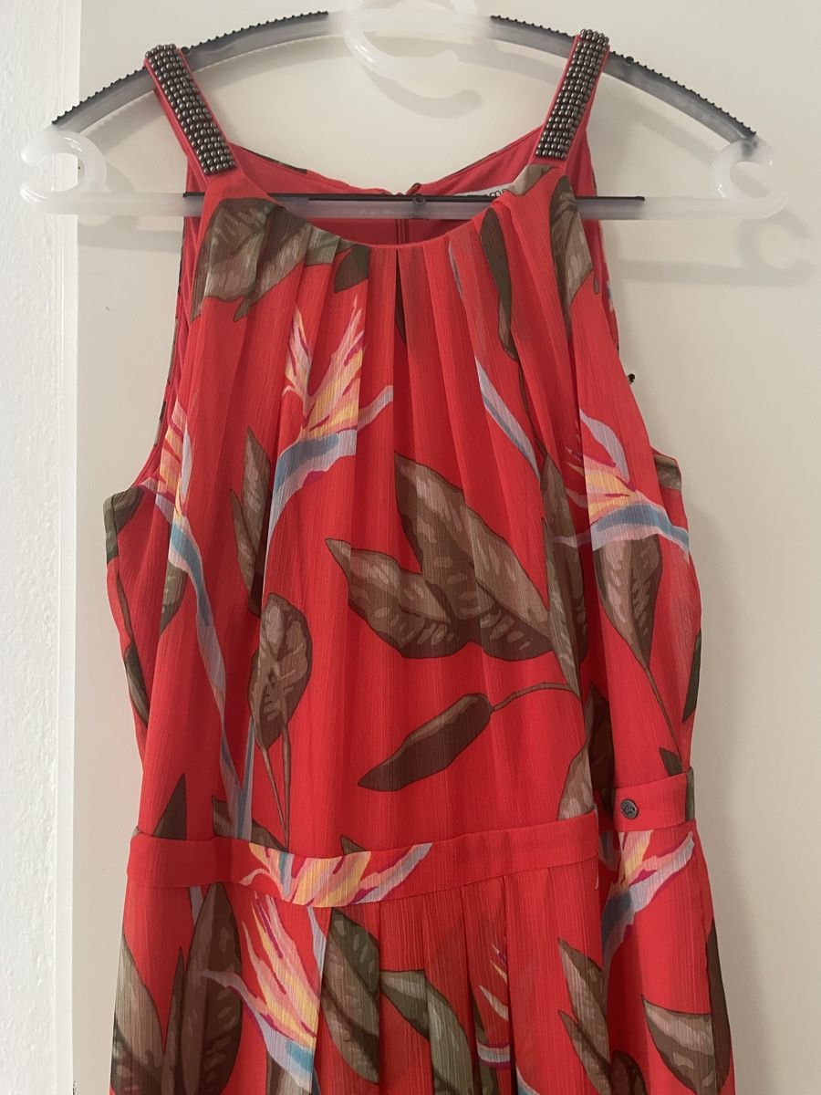 Vestiti: Kleid Rot mit Blumenmuster Grösse 36  Sommerkleid – Usato da Biel/Bienne venduto da philong 1
