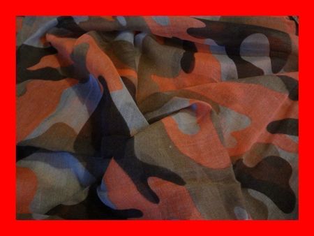 Camouflage Schal Scarf ORANGE Militär Army Paint Ball Hals