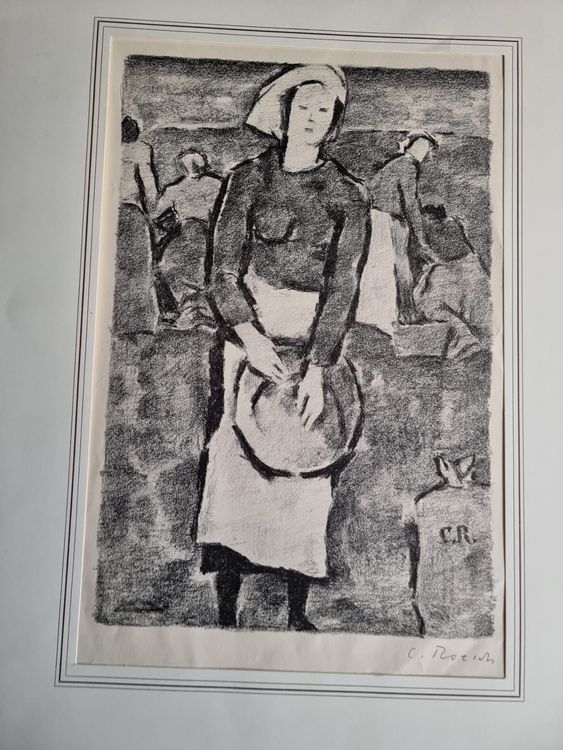 Carl Roesch war ein Schweizer Künstler LITHOGRAPHIE SIGNIERT 2