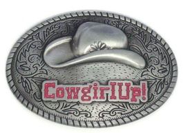 Metall Gürtelschnalle COWGIRL UP