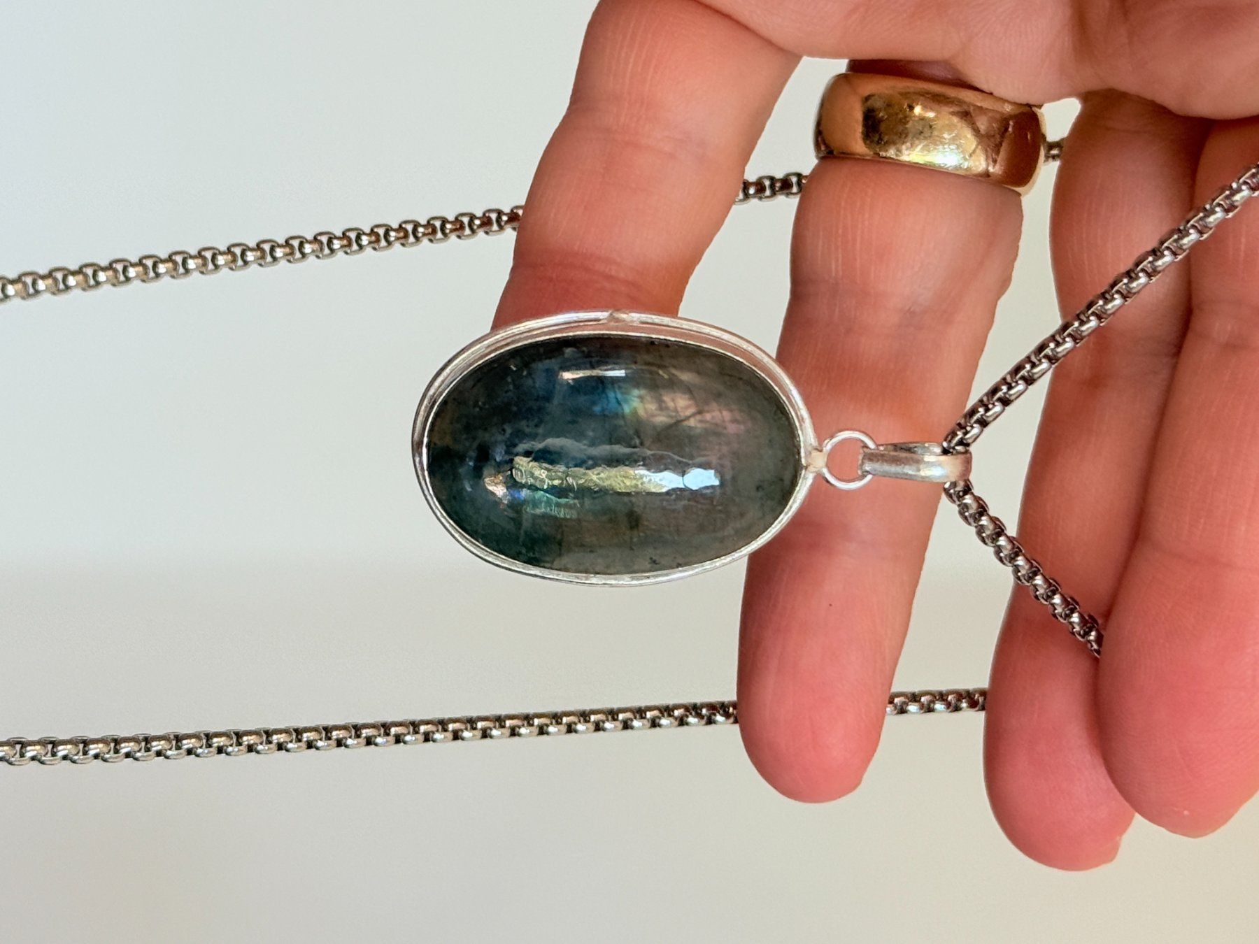 Ketten: Collier  Labradorite Neuf – Neu und originalverpackt aus Genève von AWWA 7