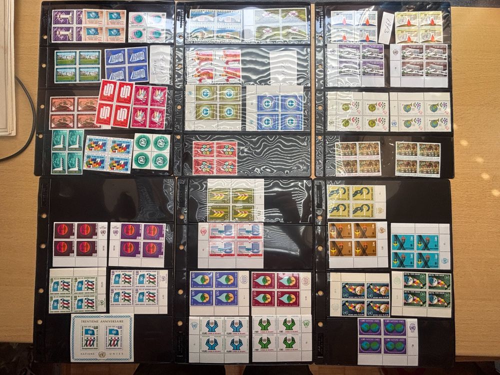 United Nations ONU/UNO ** ab 1951, 4erBlocks ab 1971 +Flags! (Gebraucht ...