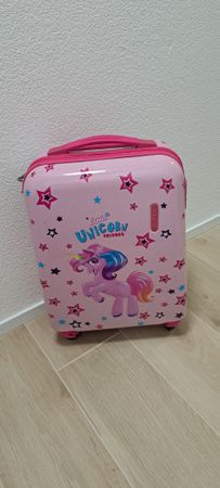 Kinderkoffer Einhorn Design, pink, sehr guter Zustand