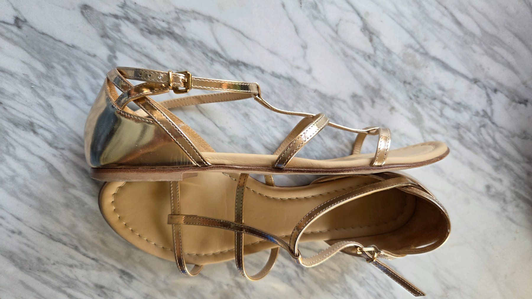 Navyboot Damenschuhe: Navyboot Gold Sandalen Gr. 38 – Gebraucht aus Fislisbach von Maieriisli25 2
