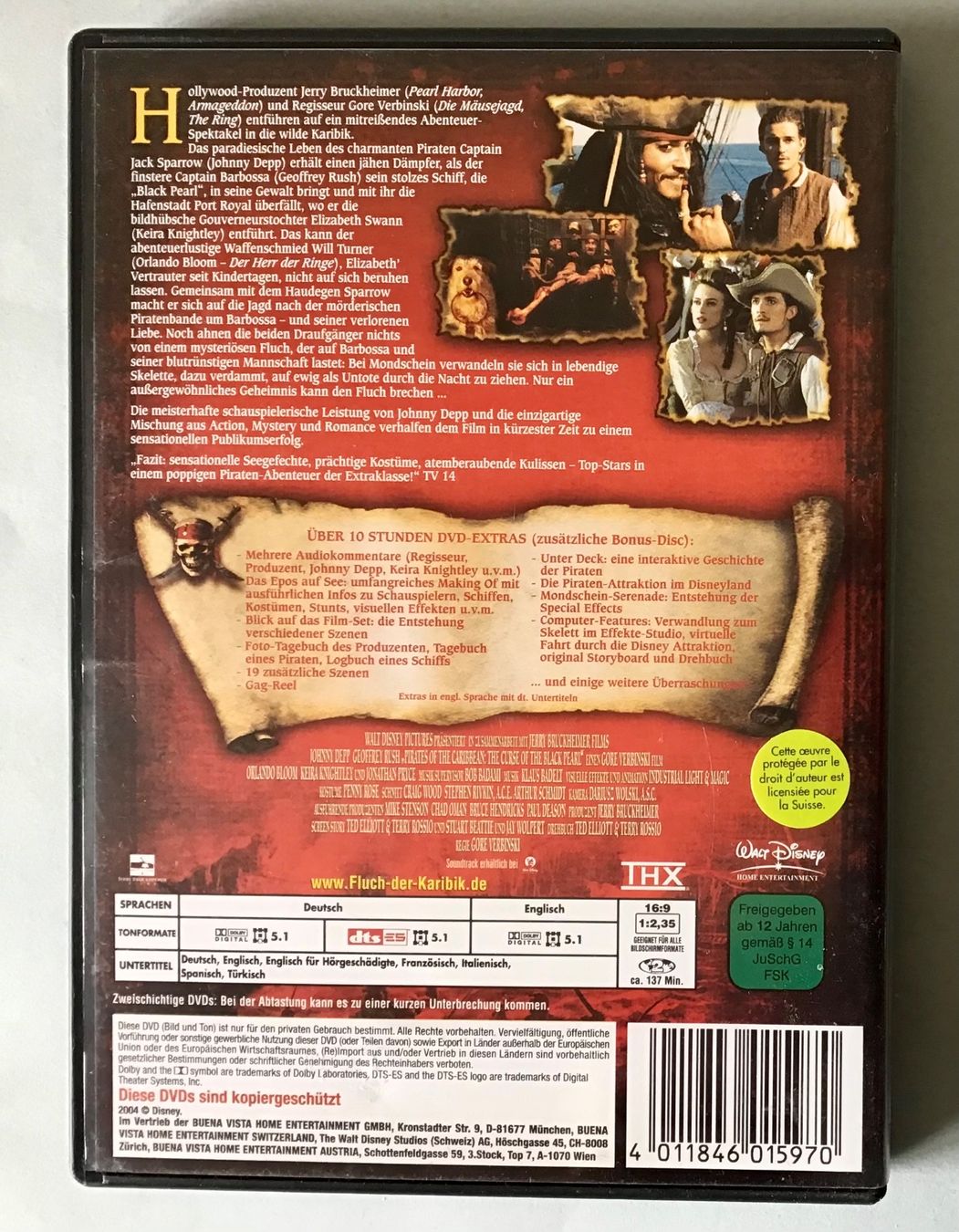 Tutti i DVDs: Piraten der Karibik, Teil 1 und 2 – Usato da Bubendorf venduto da Alpenheidi 2