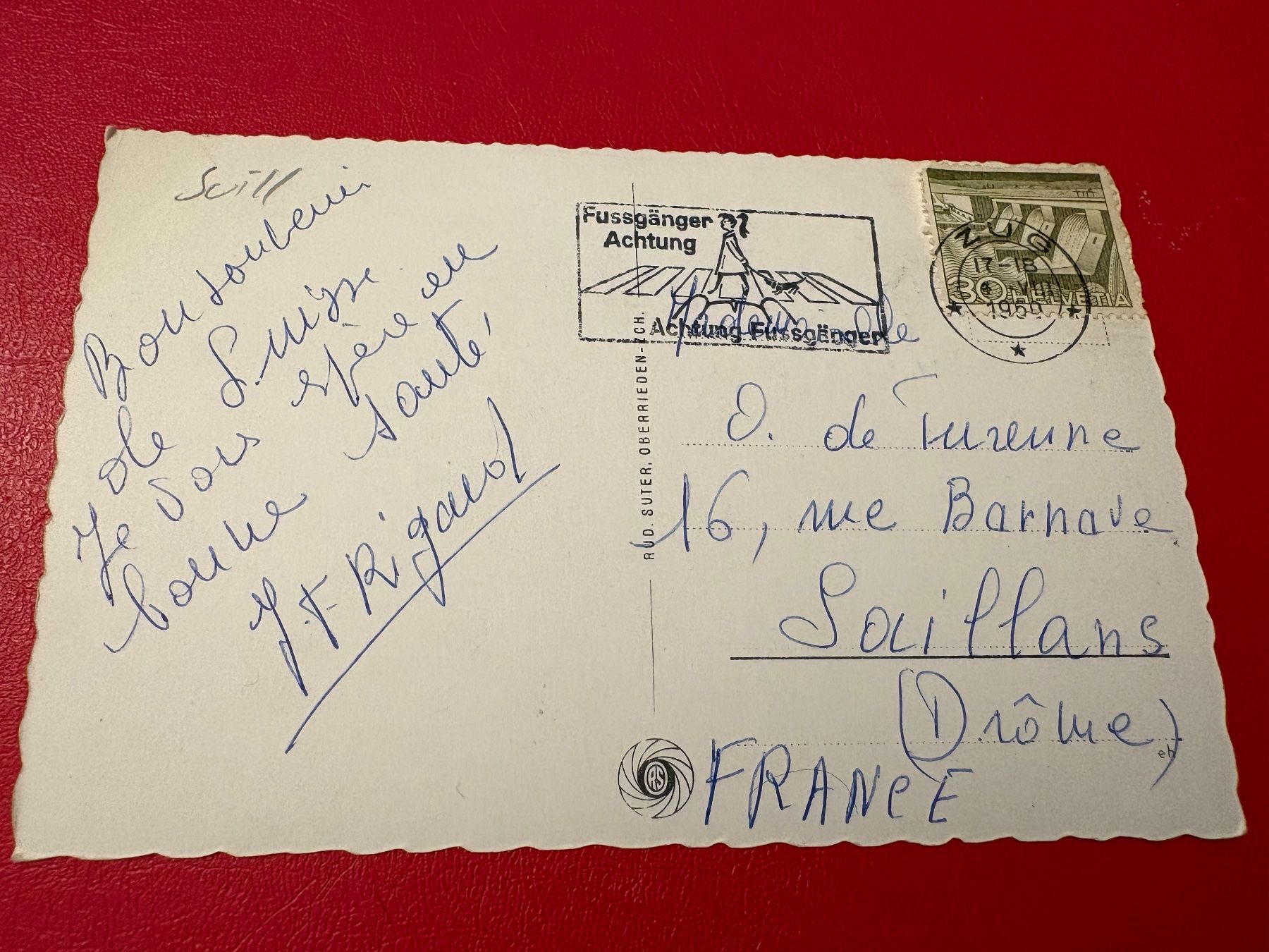 Cartoline postali: 1950 // Zug, Fischmarkt – Usato da St-Légier-Chiésaz venduto da Theo006 1
