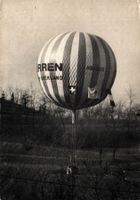 Ballon "Mürren: Berner Oberland". Flug in die Lombardei 1973