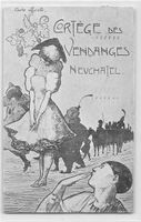 SOUVENIR de NEUCHATEL - Cortege des VENDAGES 1923