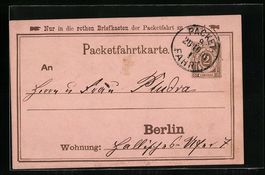 Berlin, Packetfahrtkarte, Private Stadtp