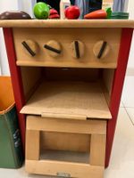 Kinder Spielherd/Backofen mit viel Zubehör (alles aus Holz)