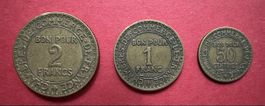 Frankreich 1923 - 2 Francs 1 Franc und 50 Centimes