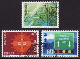 Satz SBK-Nr. 642-644 (Sonderpostmarken 1980) gestempelt