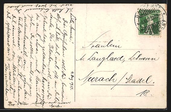 Cartoline postali: Unter-Stammheim, Gemeindesaal, Innenansi – Usato da Berlin venduto da bartko-reher 1
