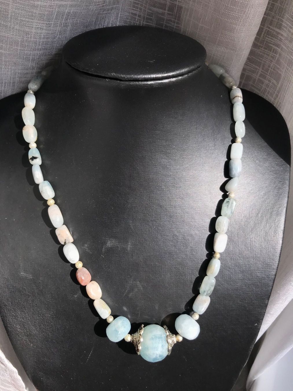 Catenine: Aquamarin Collier Unikat NEU – Nuovo (secondo la descrizione) da Basel venduto da Chili007 4