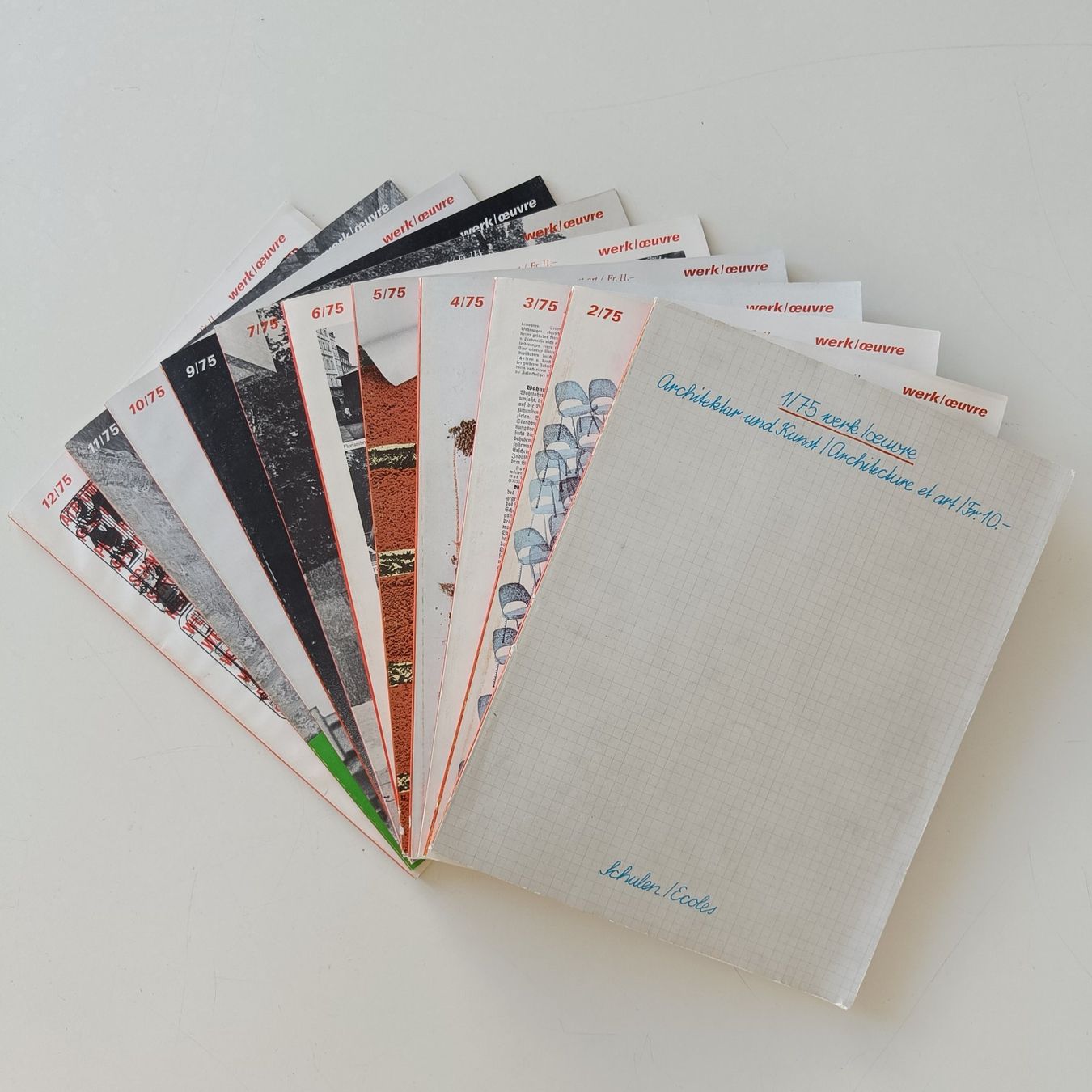 Riviste & Magazine: Architektur Zeitschrift WERK 1975 – Usato da Biel/Bienne venduto da FedericoS.