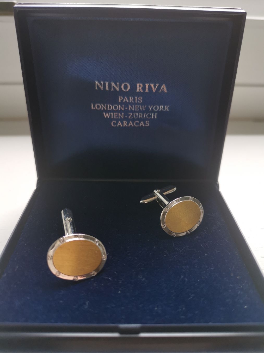 Manschettenknöpfe: Boutons de manchette Nino Riva – Neu und originalverpackt aus Biel/Bienne von Edi5Roli3 1