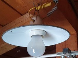 Stalllampe- Emaille-Lampe