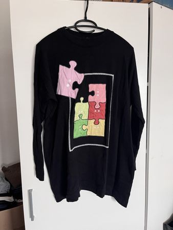 Marc Cain Langarmshirt schwarz Puzzleprint Damen Grösse L