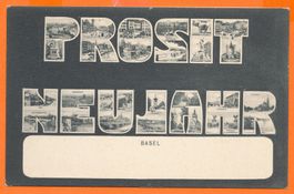 BASEL - Prosit Neujahr - 13 bildrig ca. von 1900/10