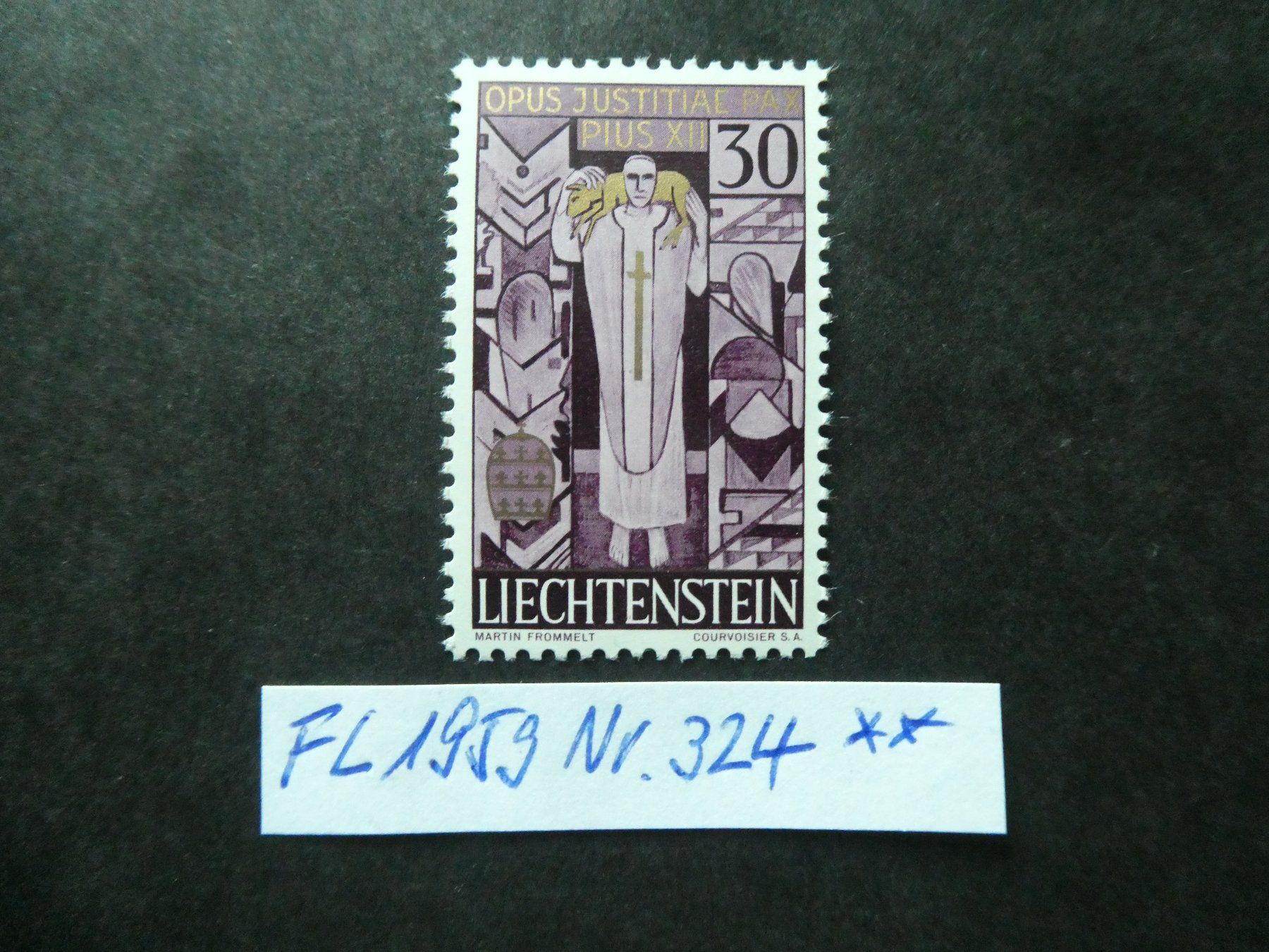 Tutti i francobolli: FL 1959 Nr. 324 postfrisch – Usato da Lausen venduto da Herbamare01