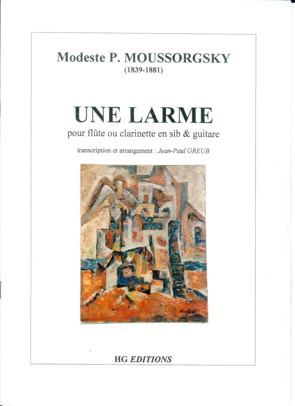 Libri: M. P. MOUSSORGSKY – Une Larme – Nuovo e nell'imballaggio originale da St-Blaise venduto da partita-ch