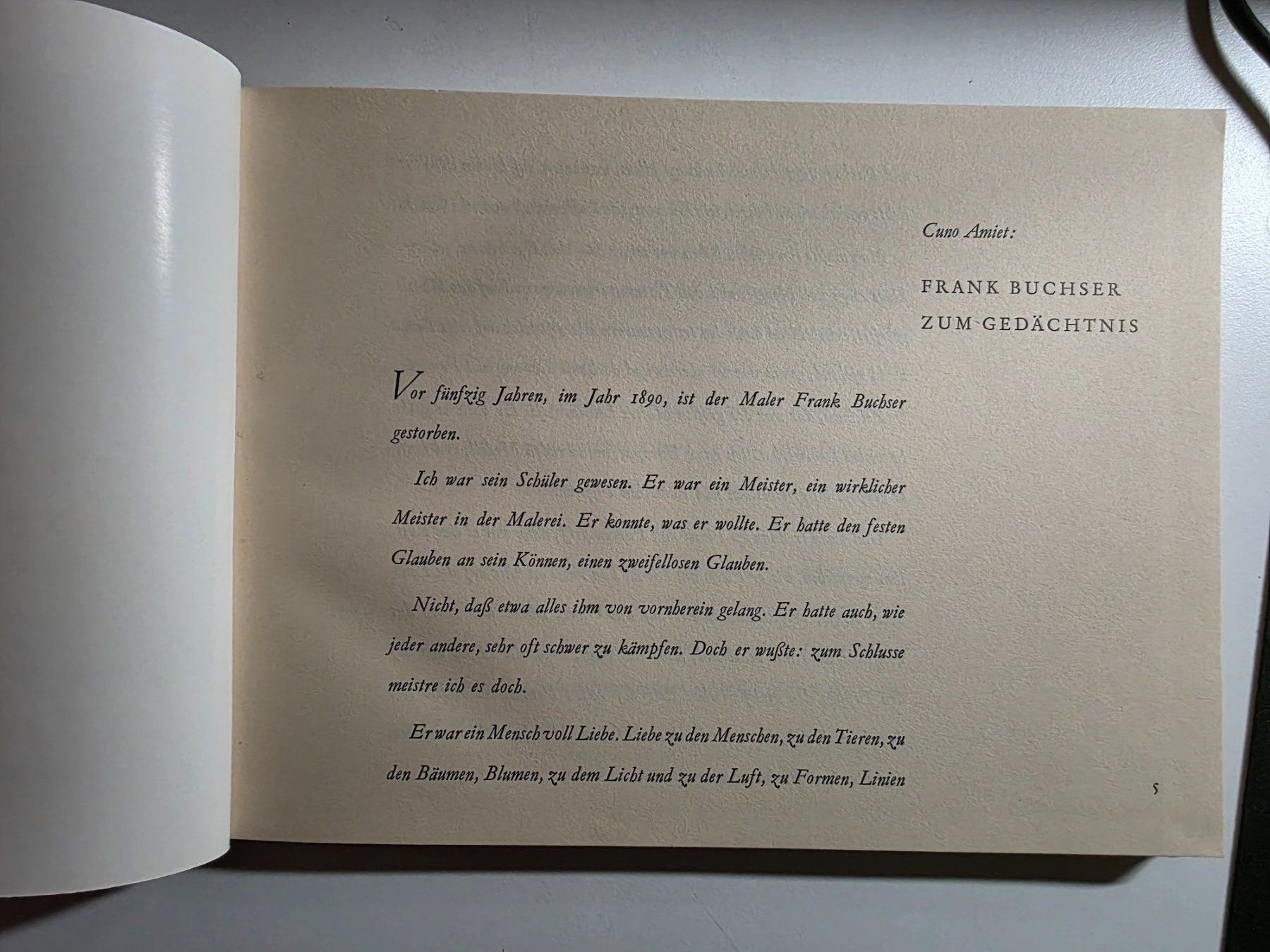Libri: Frank Buchser - Der Maler - 1940 - Vorwort Cuno Amiet – Usato da Walterswil BE venduto da Lonitti 2