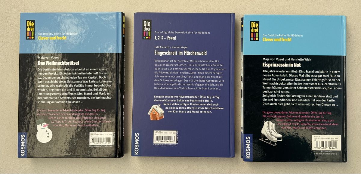 Libri: 3x Die drei !!! Adventskalender – Usato da Rickenbach SO venduto da Lerg 1