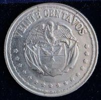 KOLUMBIEN 20 CENTAVOS 1956