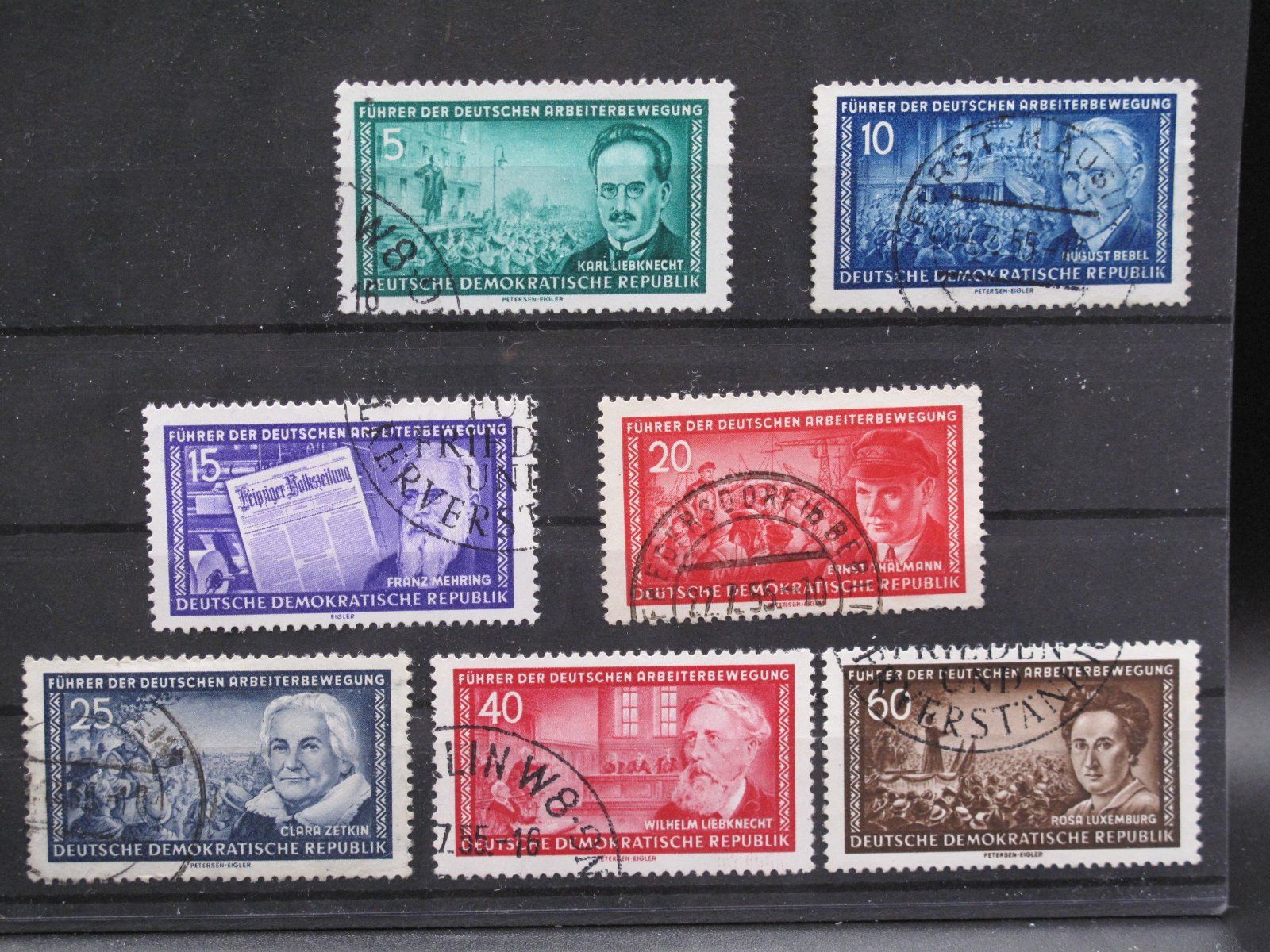 Alle Briefmarken: DDR 1955 Arbeiterbewegung gest. – Gebraucht aus Wil SG von fva01