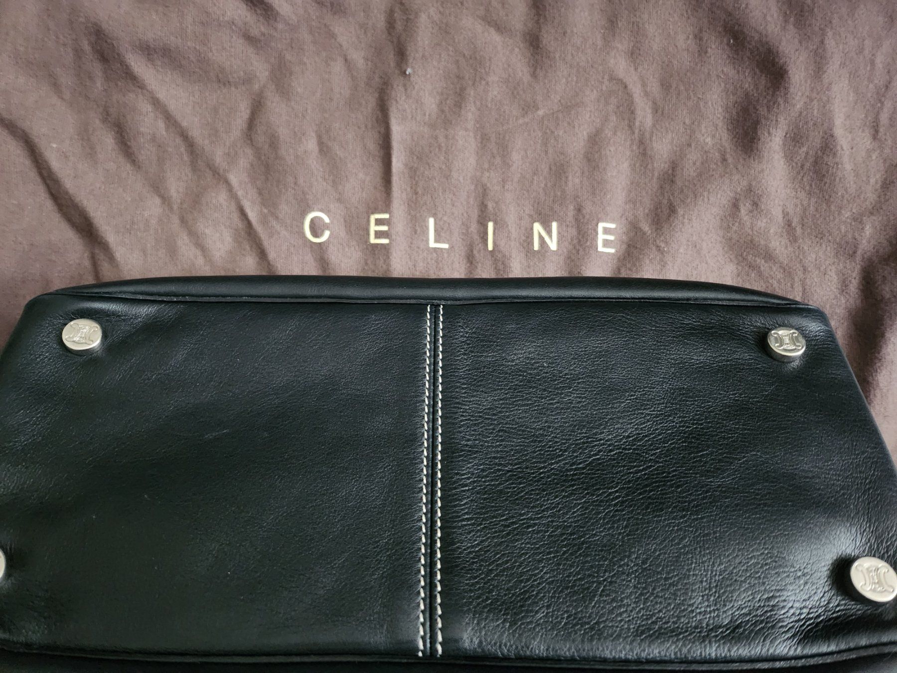 Celine Borse: Sac à main Céline noir en cuir – Usato da Confignon venduto da Mafior1977 4