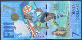 Fiji 7 Dollar 2017 P-120 UNC