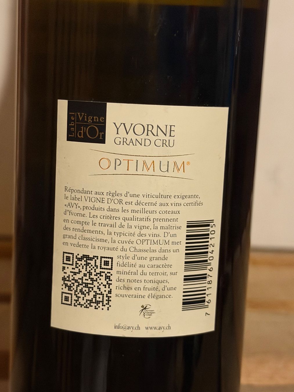 Vino: YVORNE Optimum 2014 Grand Cru – Nuovo (secondo la descrizione) da Roche VD venduto da avediscipule 5
