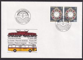 Eisenbahn Sonderbrief S. 898 75 Jahre SBB Ausstell.-Zug 1977