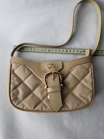 Burberry Handtasche gesteppt beige Leder Nylon, Vintage