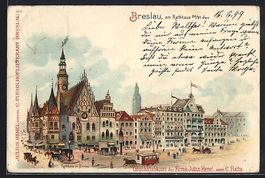 Litho Ganzsache PP9 F16 /02: Breslau, Ge