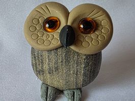 Eule Figur ist Naturstein Handgemacht einzigartig jedes