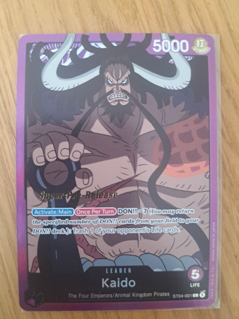 Bandai Carte collezionabili: Kaido SuperPreRelease Leader - St04 NM – Usato da Schliern b. Köniz venduto da Lou_D_Longbeard