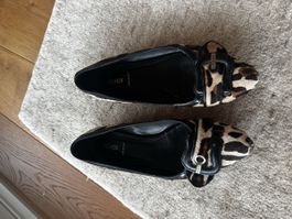 Fendi Ballerinas Leo Print mit Schnalle