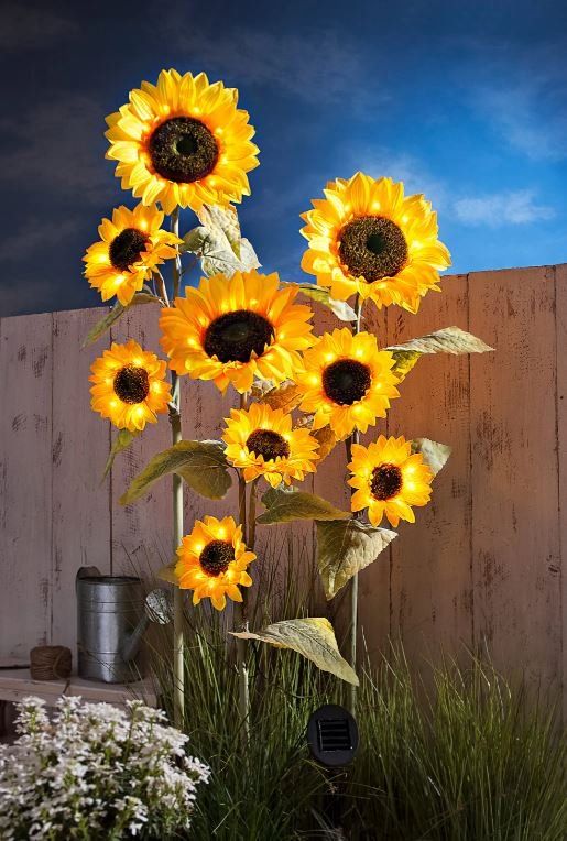 Alle Dekorationen: Solar-Gartenstecker "Sonnenblume", 3er-Set – Gebraucht aus Port von Ufred