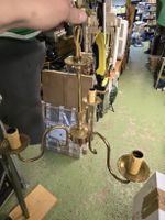 Messing Lüster / Lampe mit 3 Armen Antik (D1)