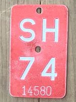 SH 74 - VELONUMMER - FAHRRADSCHILD - PLAQUE DE VELO - SH 74
