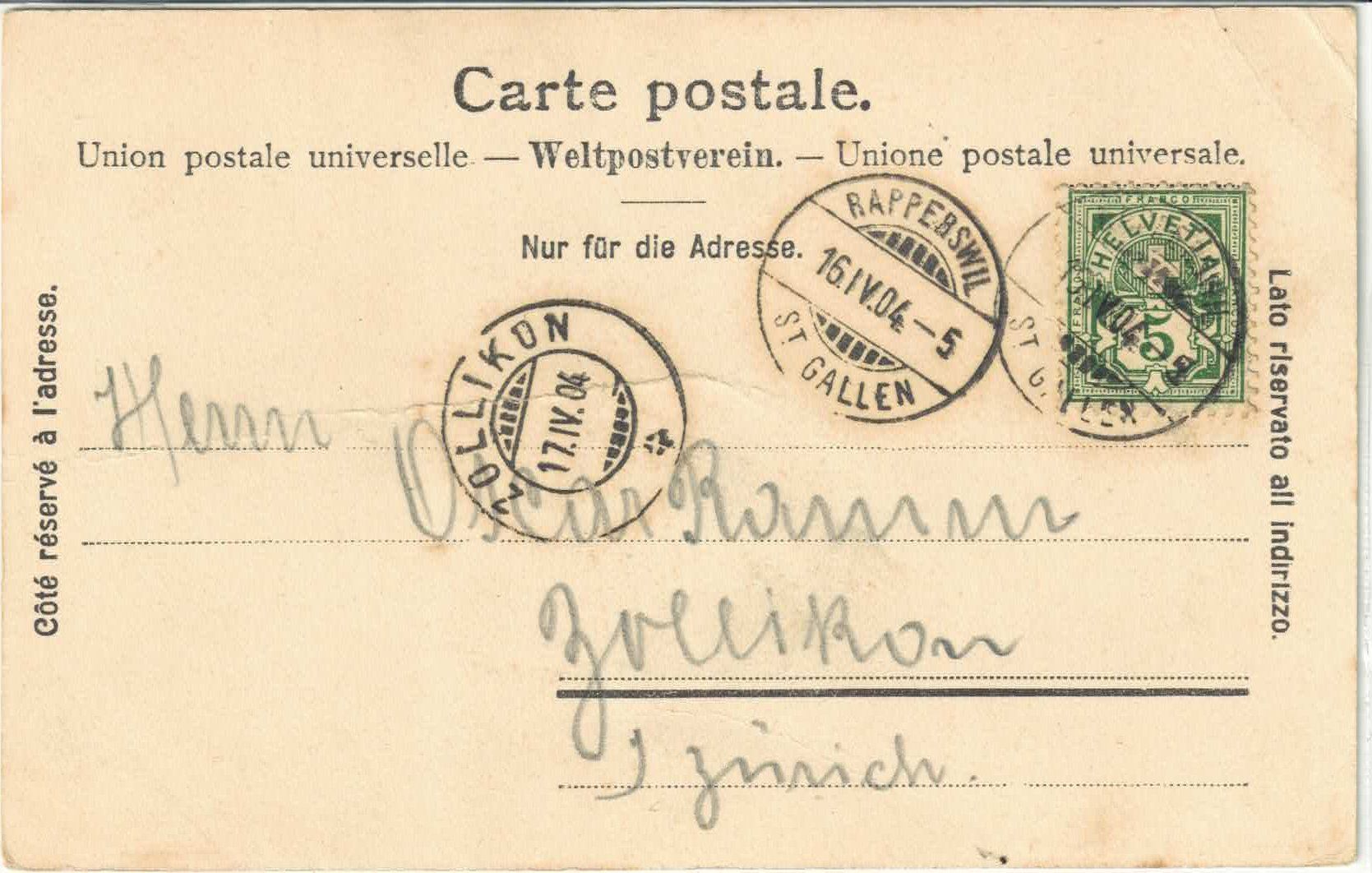 Cartoline postali: Rapperswil - Generalansicht – Usato da Ettingen venduto da Kartenplanet 1
