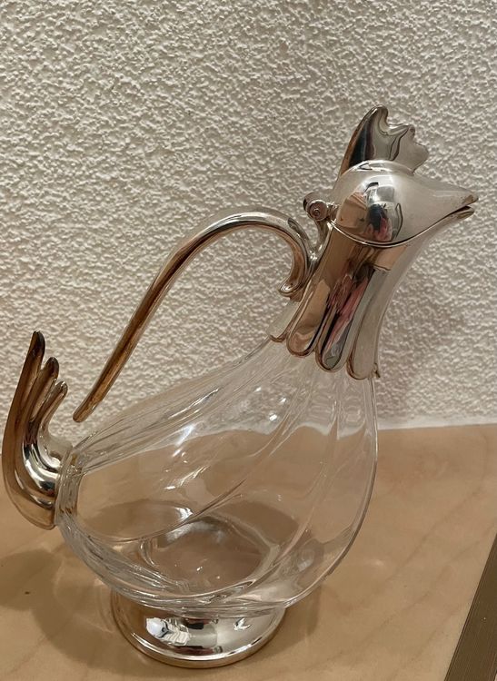 Weinkaraffe Glas 1500ml Mit Henkel - Eleganter Dekanter Für Rotwein Bar