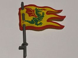 LEGO Dragon Knights Fahne Einseitig mit Lanze
