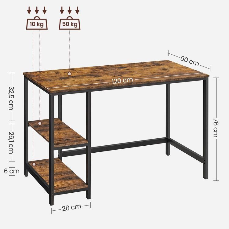 Scrivanie: Computertisch Homeoffice mit Regalboden robust IMARI – Nuovo e nell'imballaggio originale da Lachen SZ venduto da MAMORU-MOEBEL 3