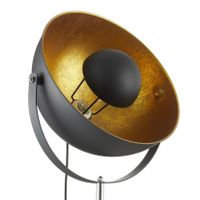 Dreibeinige Stehleuchte Lenn, schwarz-gold, Höhe: 180 cm