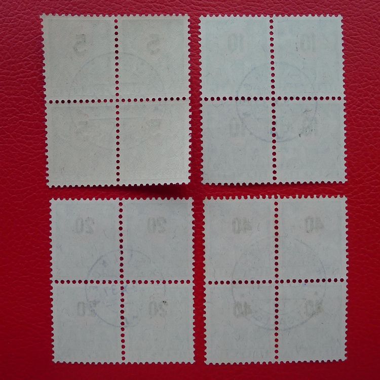 Nachporto Nr.50-53 4er-Blocks SBK: 175.- 2